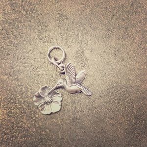 James Avery Hummingbird flower charm